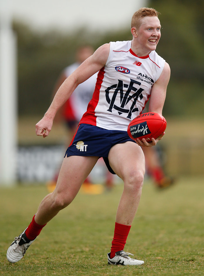 AFL 2016 Training - Melbourne Intra-Club Match Clayton Oliver has avoided a suspension for a sling tackle against Port Adelaide - ${keywords}